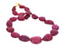 African Ruby Nuggets hand knotted w/ Sterling & Diamond Clasp, Ready to wear Necklace, RBY-NUG-12-24 (D)